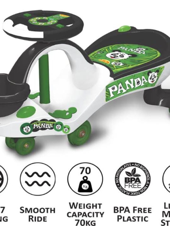 Eco Panda Magic Car, Ride-on Baby Car, Swing Car (Toyzone)